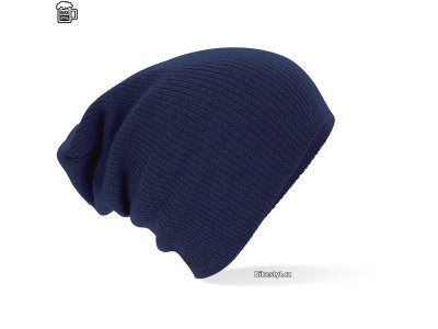 Zimní pletená čepice unisex tmavě modrá