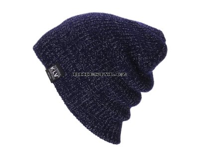 Zimní pletená čepice KLV blue