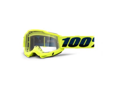 100% brýle motokrosové ACCURI 2 Yellow clear lens