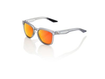 sluneční brýle 100 Percent Hudson soft tact translucent crystal grey - hiper red multiplayer mirror