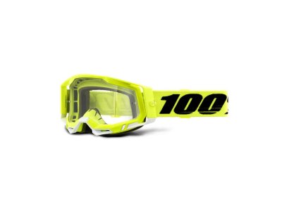 100% brýle RACECRAFT 2 goggle yellow clear lens