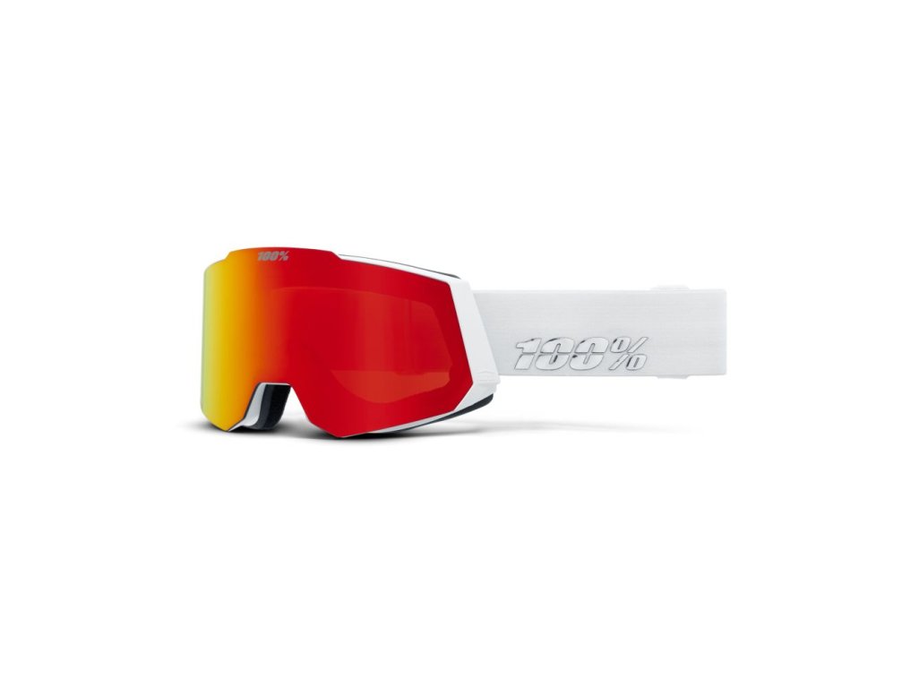 SNOWCRAFT HiPER Goggle - White/Red - Mirror Red Lens