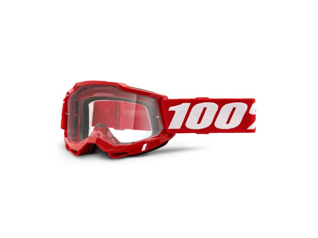 Brýle 100% ACCURI 2 Goggle - Neon/Red - Clear Lens